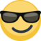 Smiling Face With Sunglasses emoji on Facebook